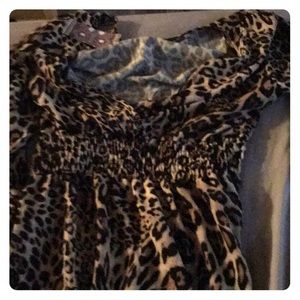 Leopard print maxi dress